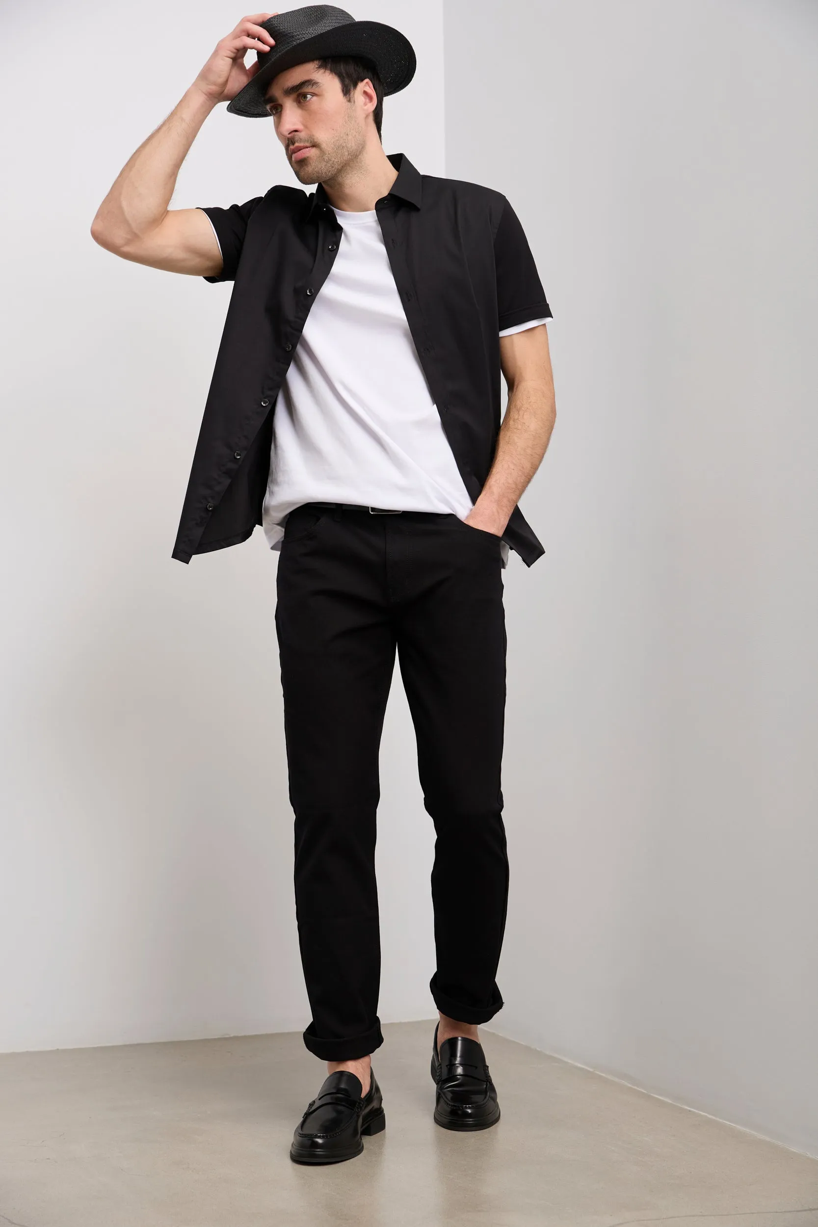 Fitted shirt with jersey back sold by Tristan Style product image thumbnail 5