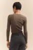 Crew neck ribbed top sold by Tristan Style