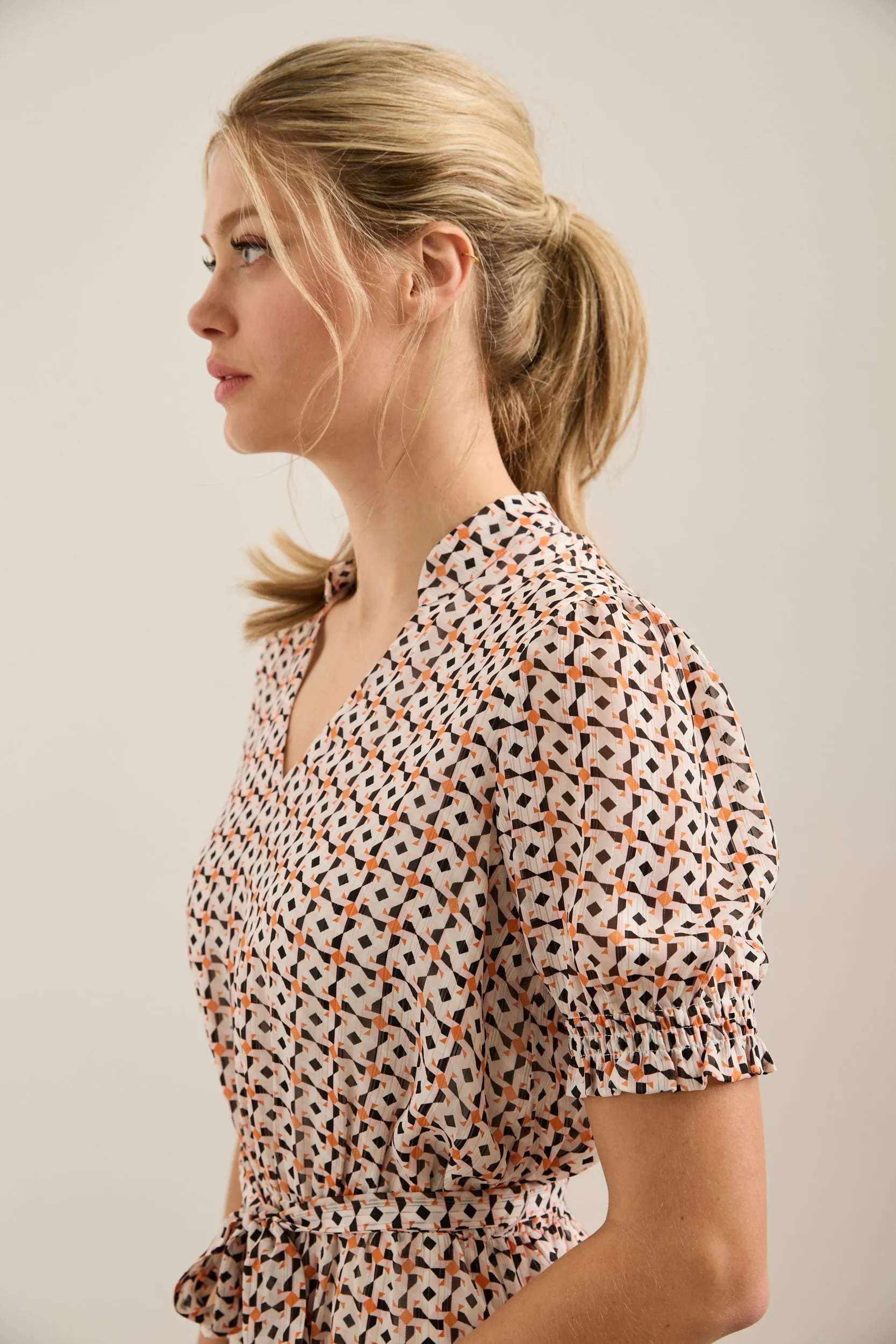 Fluid dress with ruching details sold by Tristan Style product image thumbnail 3