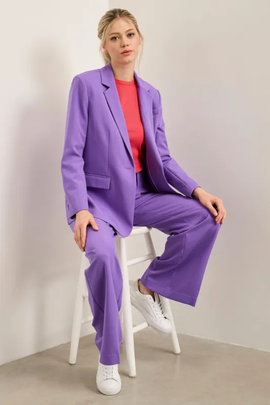 Wide leg fluid pant with pleat sold by Tristan Style
