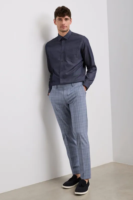 Slim fit check pants sold by Tristan Style