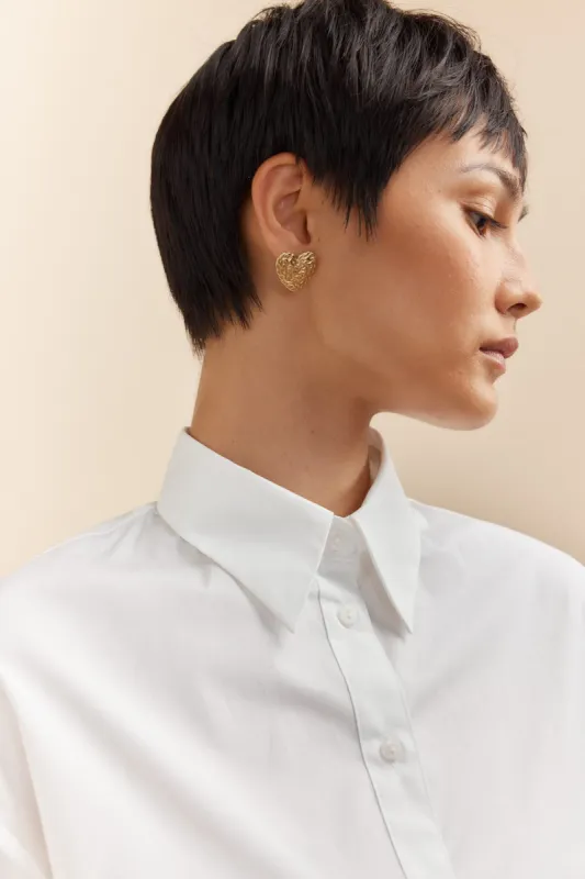 Stainlesss steel heart earrings sold by Tristan Style