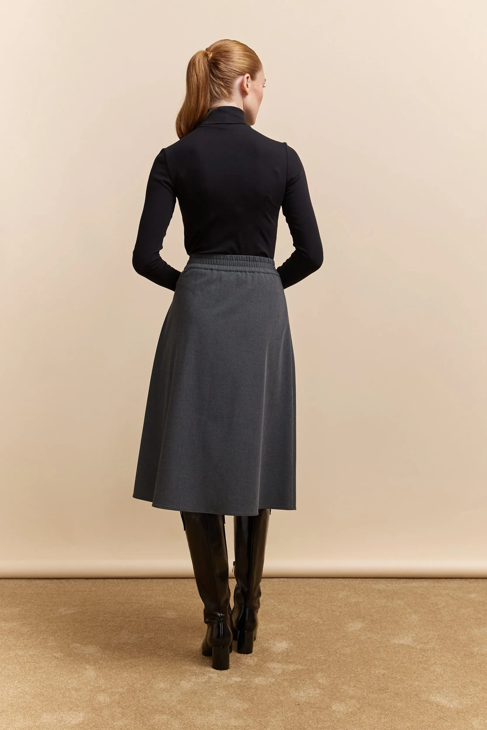 Midi skirt with elastic waist sold by Tristan Style product image thumbnail 2