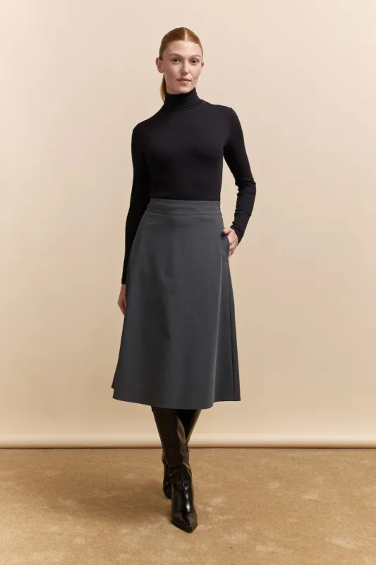 Midi skirt with elastic waist sold by Tristan Style