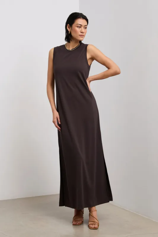 Sleeveless jersey maxi dress sold by Tristan Style