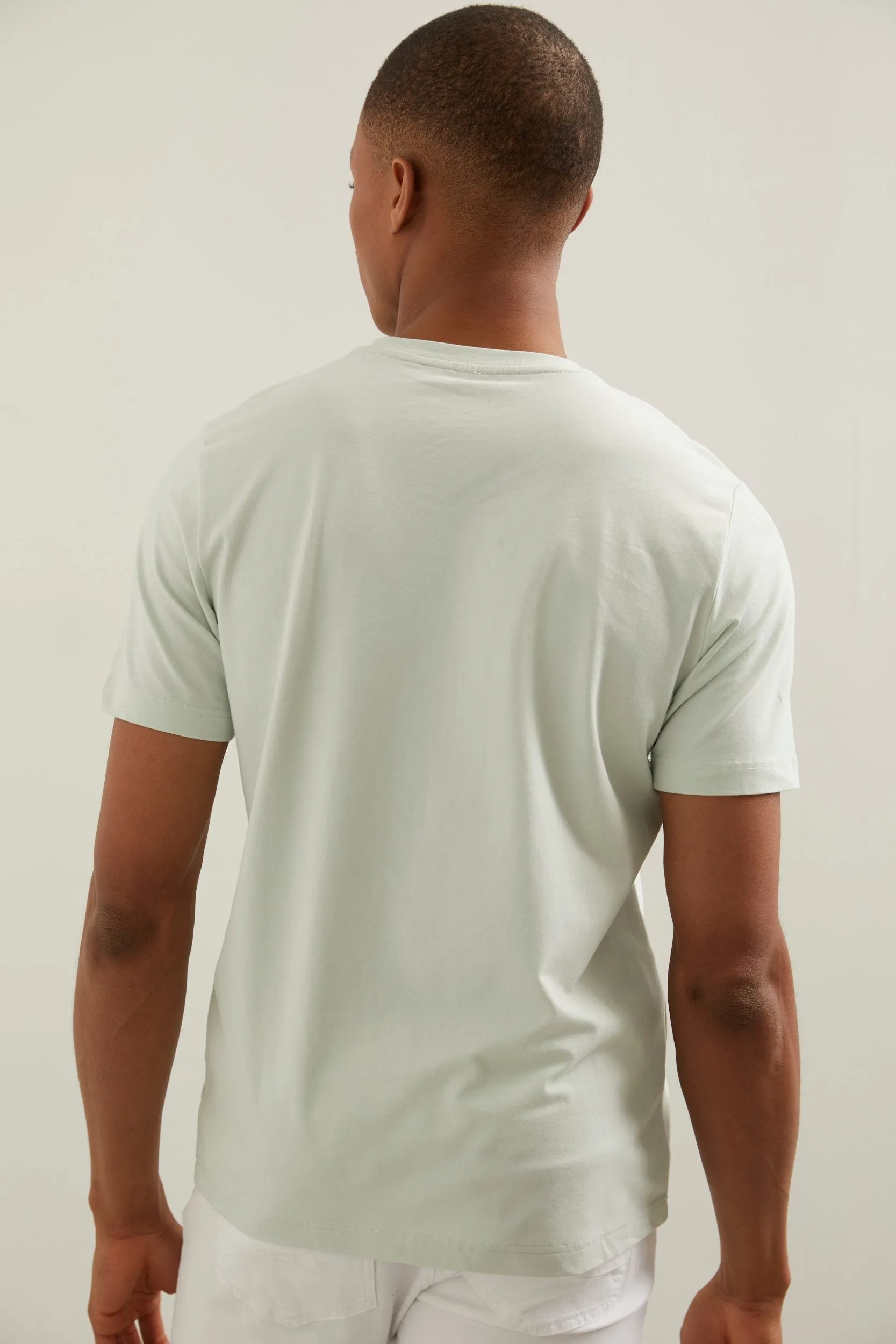 Chambray printed pocket t-shirt sold by Tristan Style product image thumbnail 4