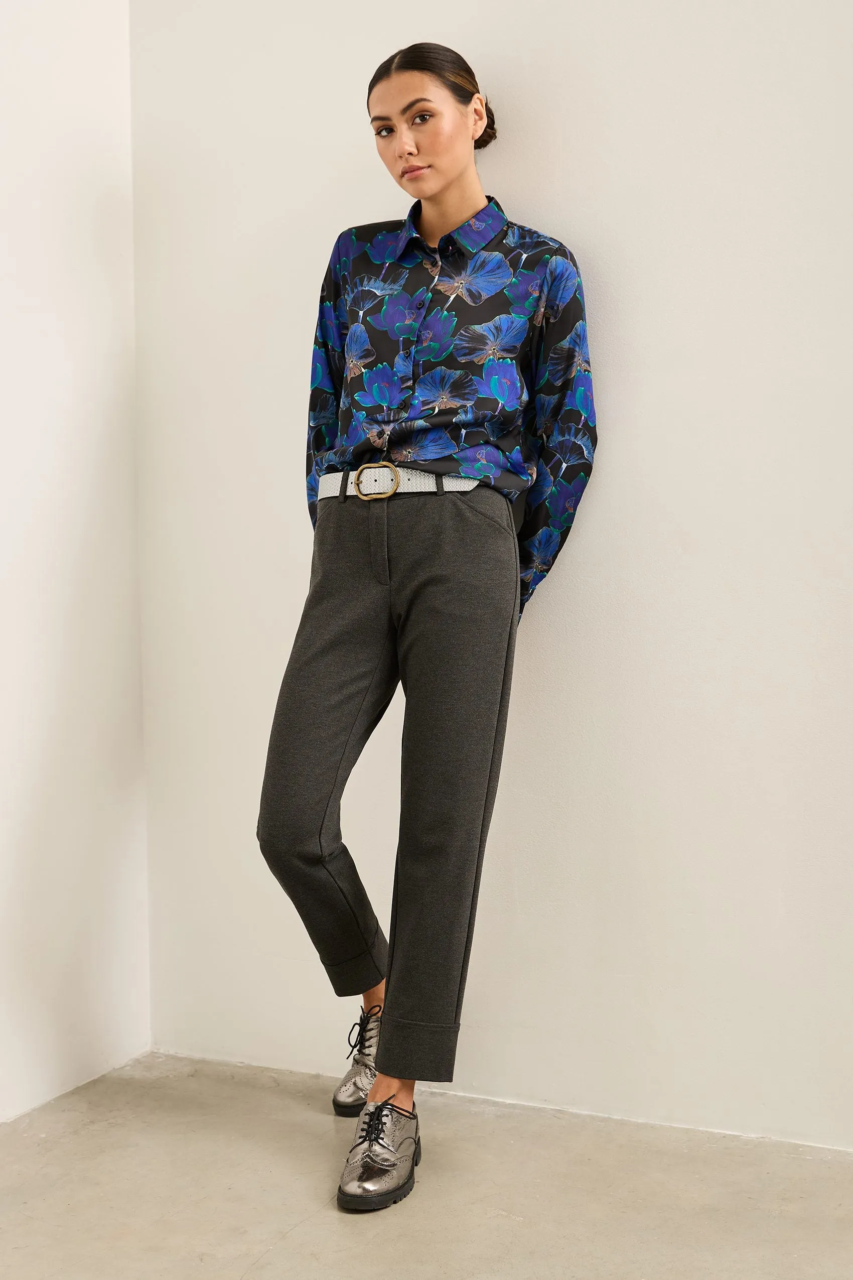 Urban fit ponte pants with cuff sold by Tristan Style product image thumbnail 4