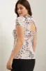 Floral printed t-shirt with ba sold by Tristan Style