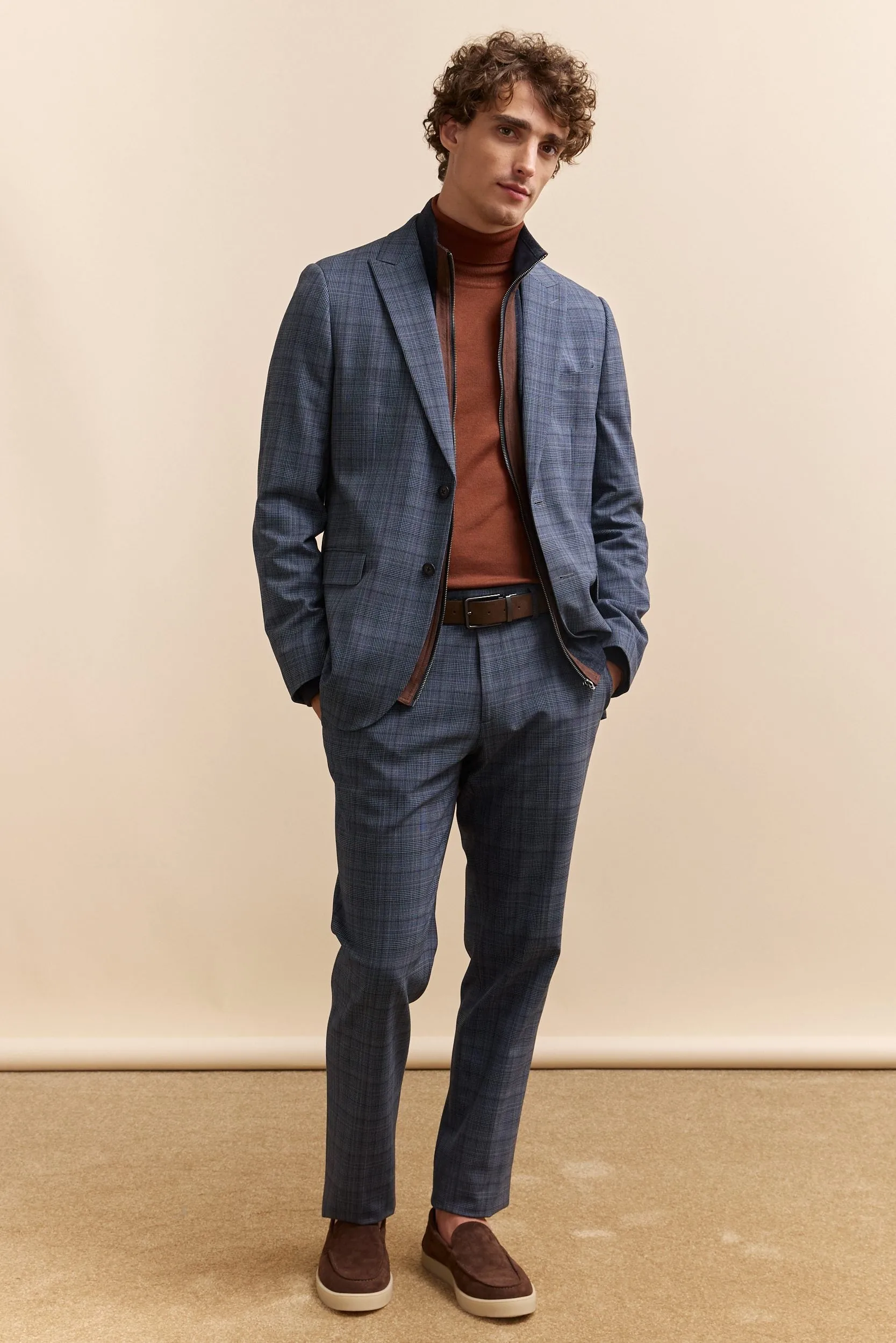 Mixed fabric cardigan with zip sold by Tristan Style product image thumbnail 4