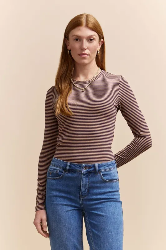 Striped crew neck top sold by Tristan Style