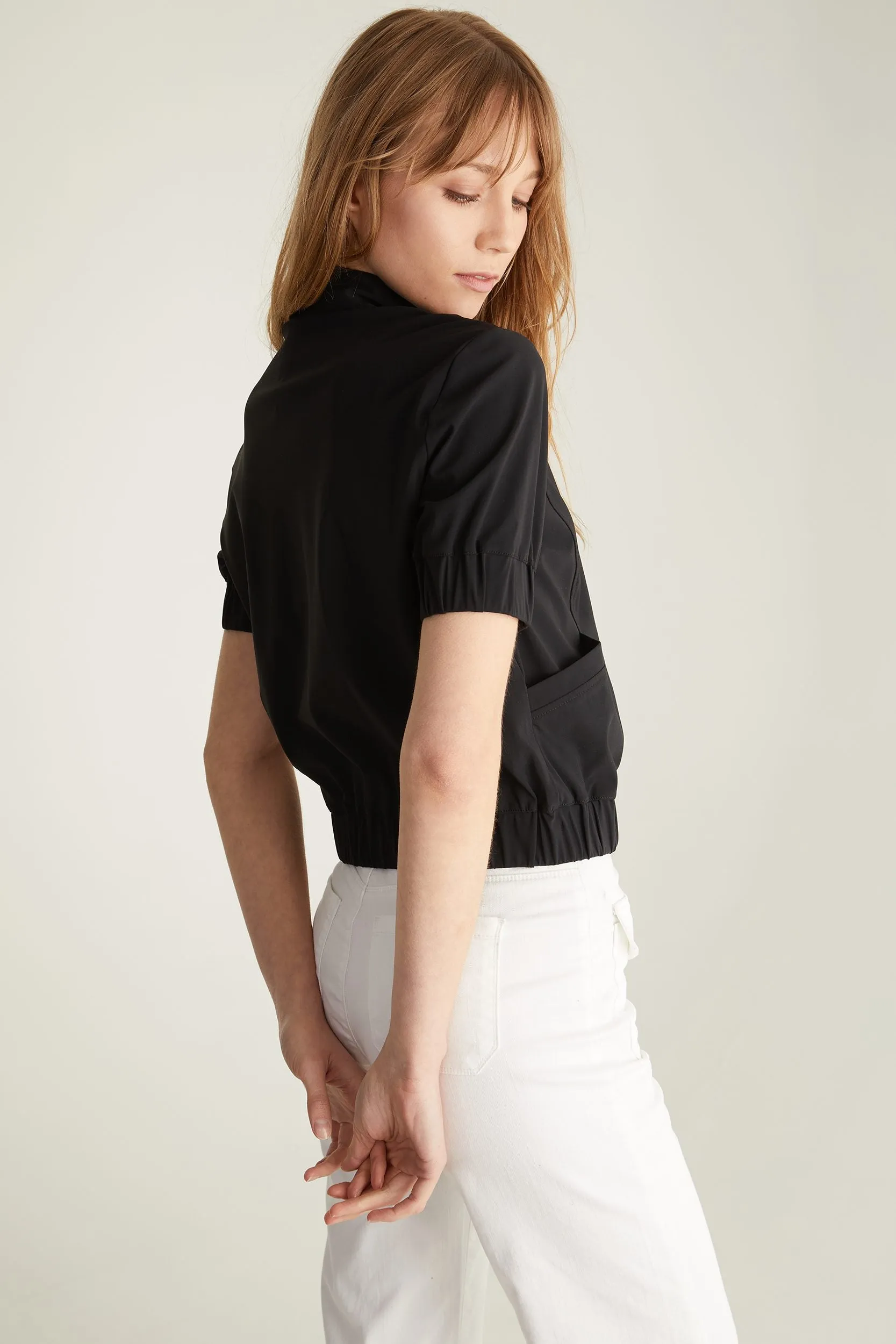 Short sleeve Sport Chic bomber jacket sold by Tristan Style product image thumbnail 3