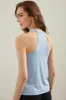 Sleeveless top with draped col sold by Tristan Style