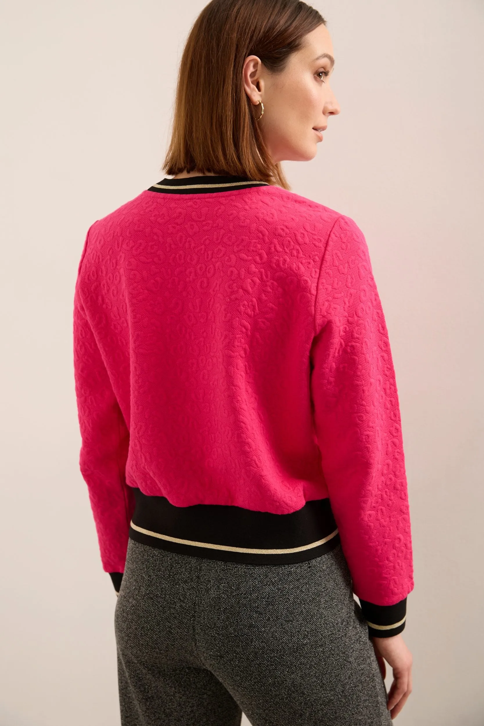 Crew neck textured sweater sold by Tristan Style product image thumbnail 4