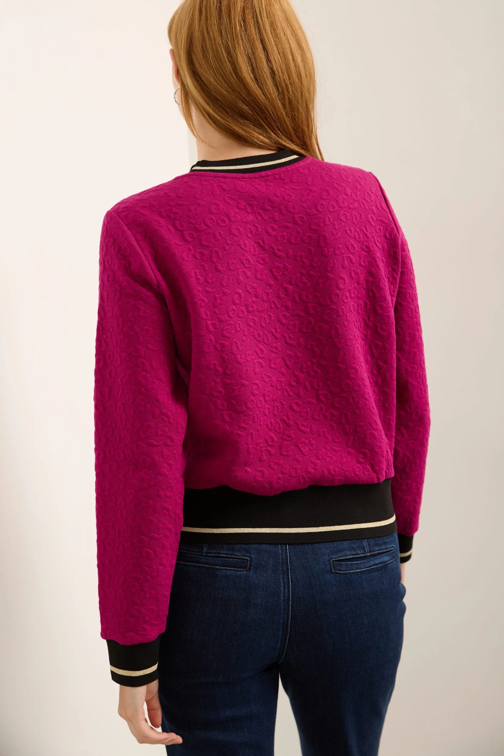 Crew neck textured sweater sold by Tristan Style product image thumbnail 2