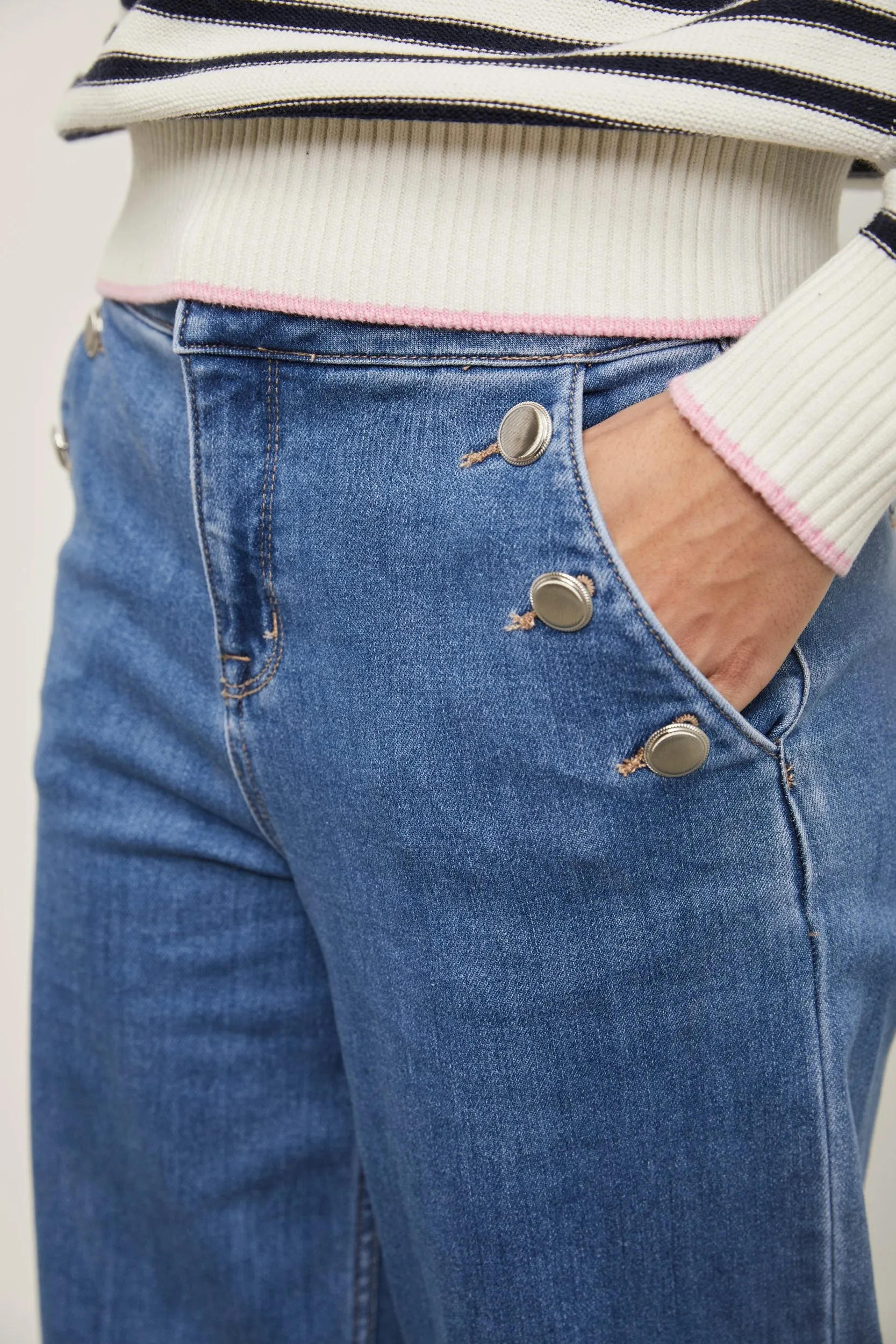 Wide leg crop high waist pant sold by Tristan Style product image thumbnail 3