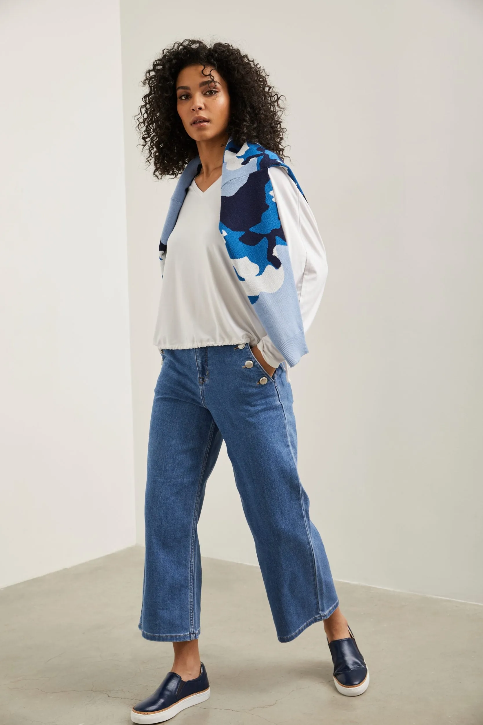 Wide leg crop high waist pant sold by Tristan Style