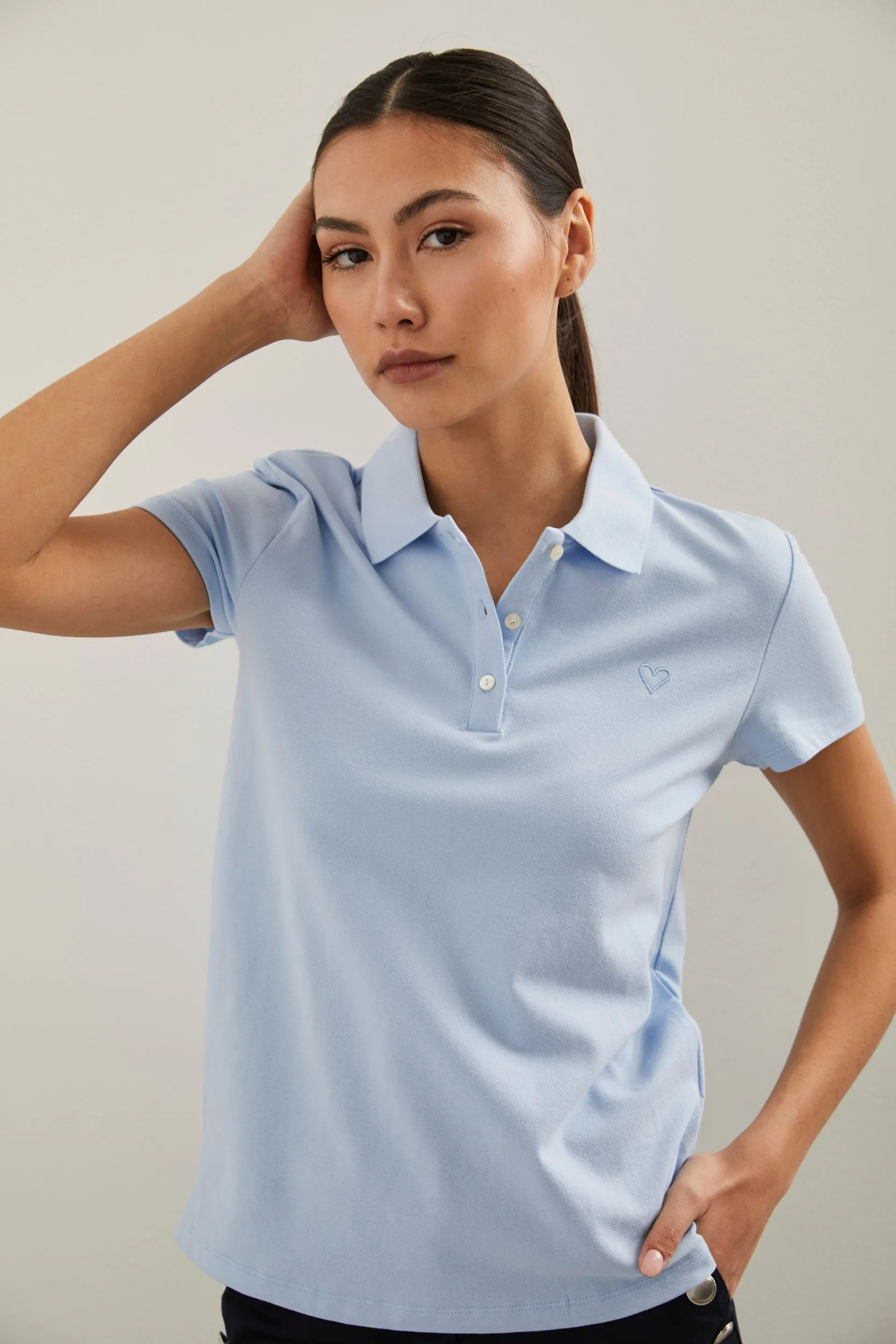 Pique t-shirt with polo collar sold by Tristan Style product image thumbnail 4