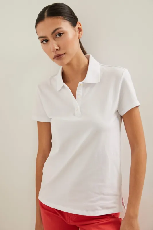 Pique t-shirt with polo collar sold by Tristan Style