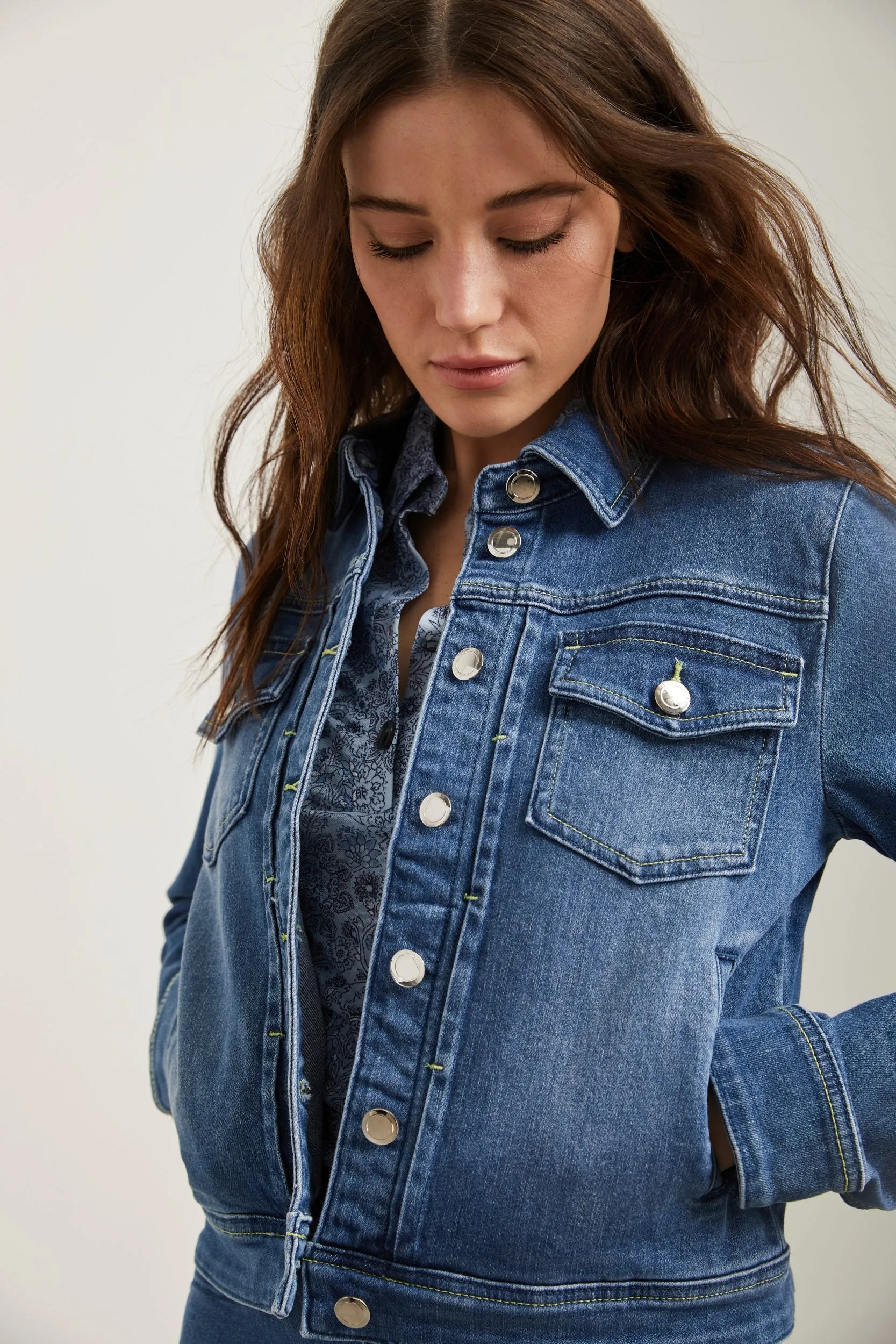 Denim casual jacket sold by Tristan Style product image thumbnail 2