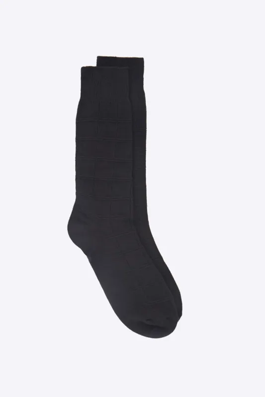 Checkered textured cotton socks sold by Tristan Style