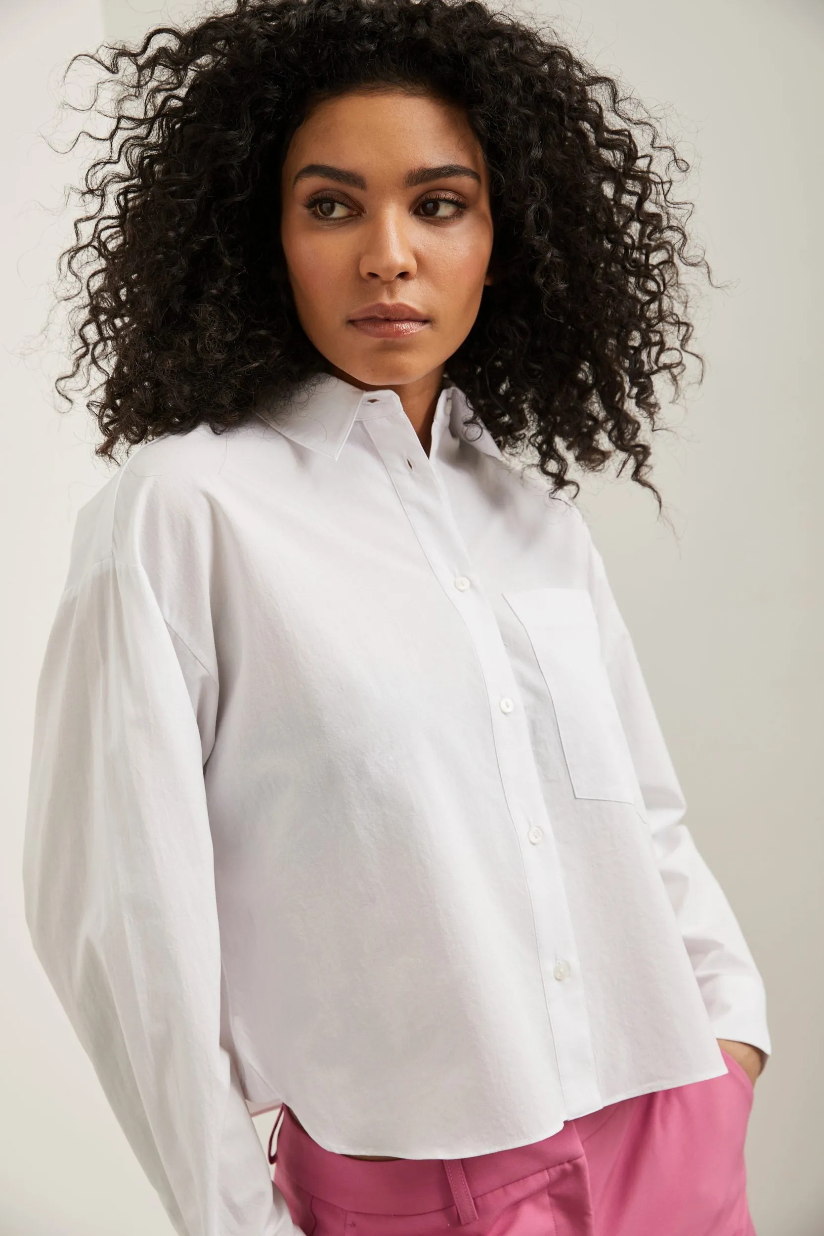 Oversized cropped blouse sold by Tristan Style