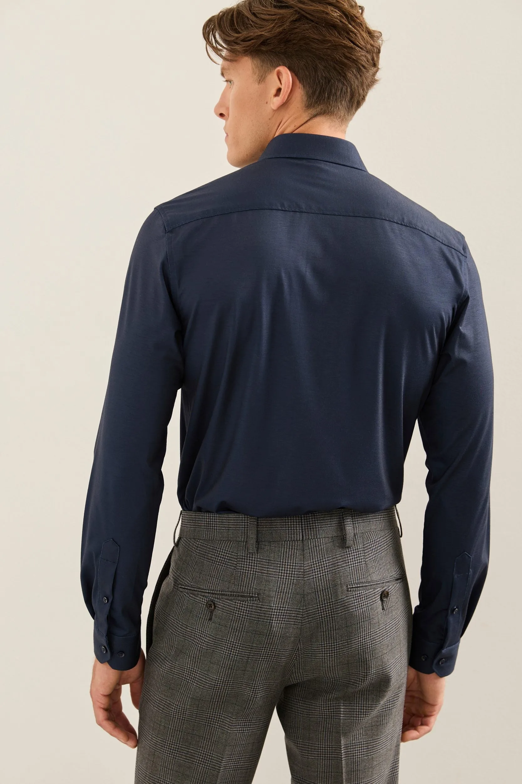 Extra-Fitted Solid Jersey Shirt sold by Tristan Style product image thumbnail 5