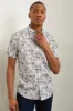 Fitted palm tree leaves print shirt sold by Tristan Style