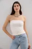 Ruched tube top sold by Tristan Style