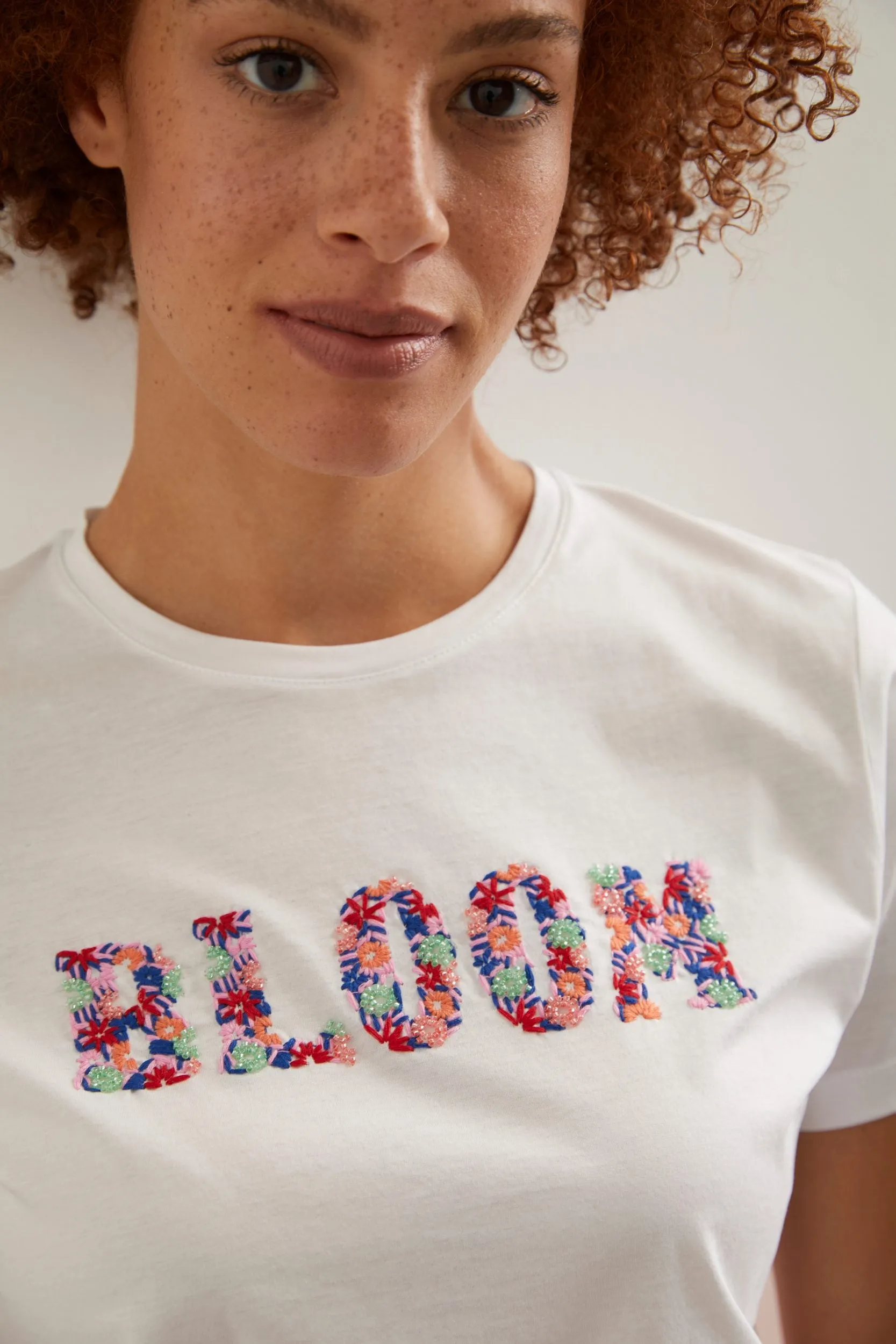 BLOOM embellished T-shirt sold by Tristan Style product image thumbnail 2