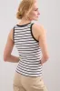 Sleeveless stripped rib top sold by Tristan Style