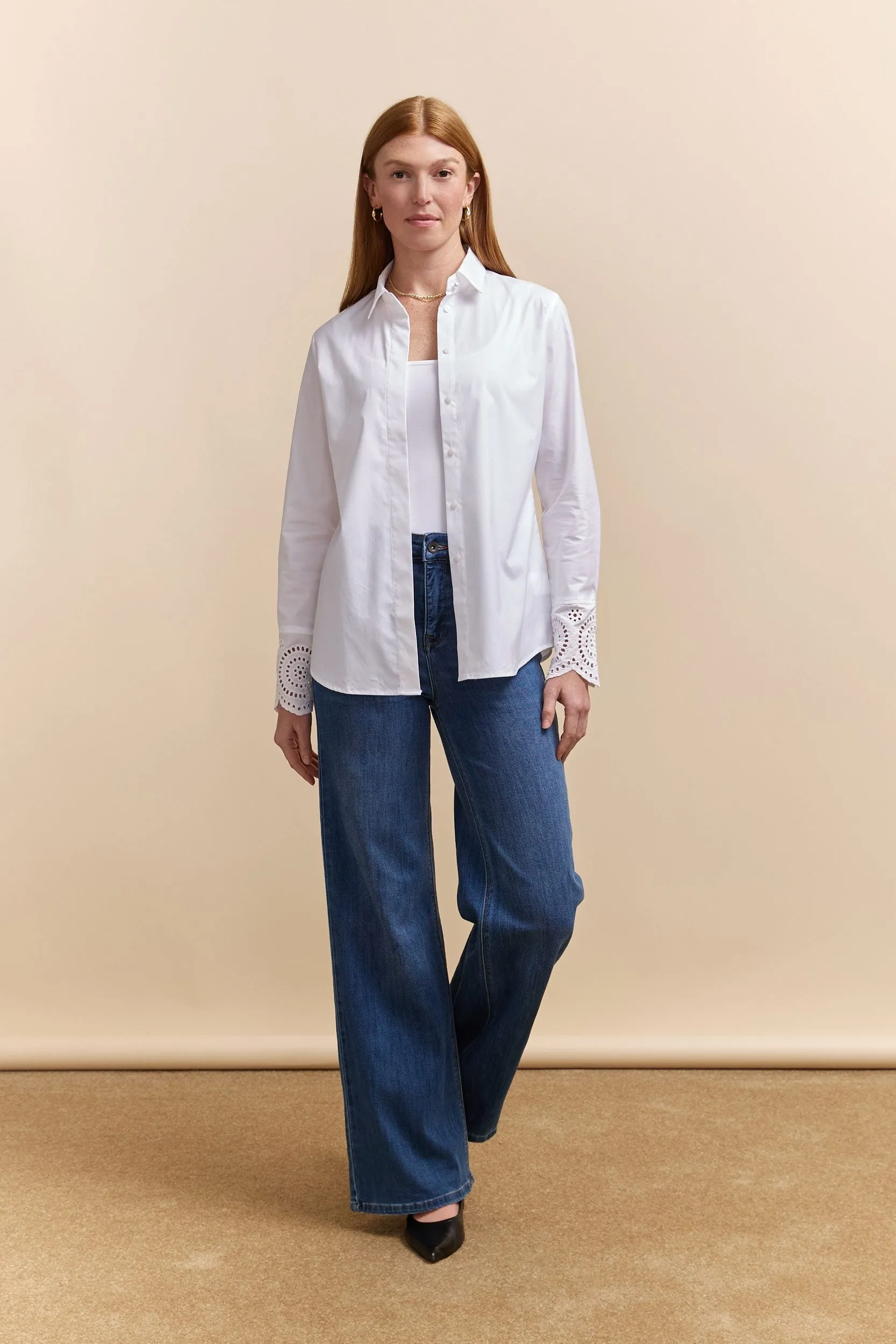 Semi-fitted shirt with embroidery sold by Tristan Style product image thumbnail 4