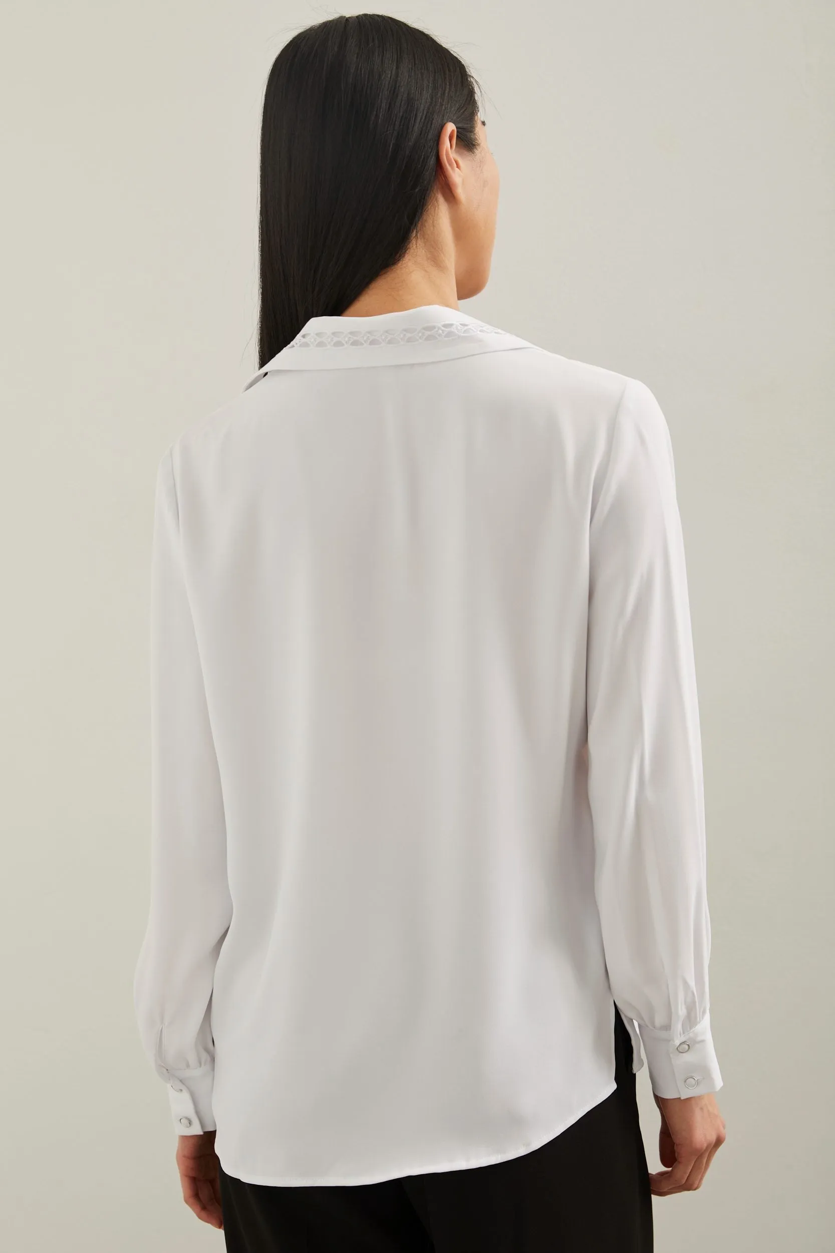 Regular blouse with lace insertions sold by Tristan Style product image thumbnail 3