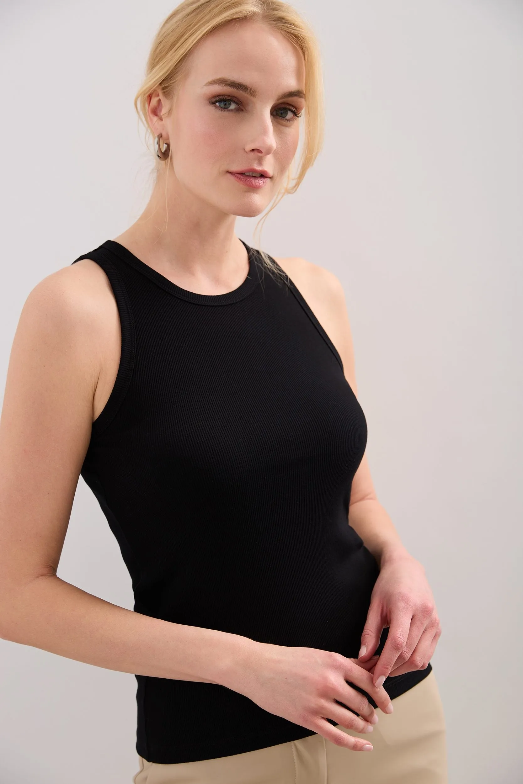 Sleeveless rib top sold by Tristan Style product image thumbnail 2