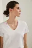 Regular fit v-neck t-shirt wit sold by Tristan Style