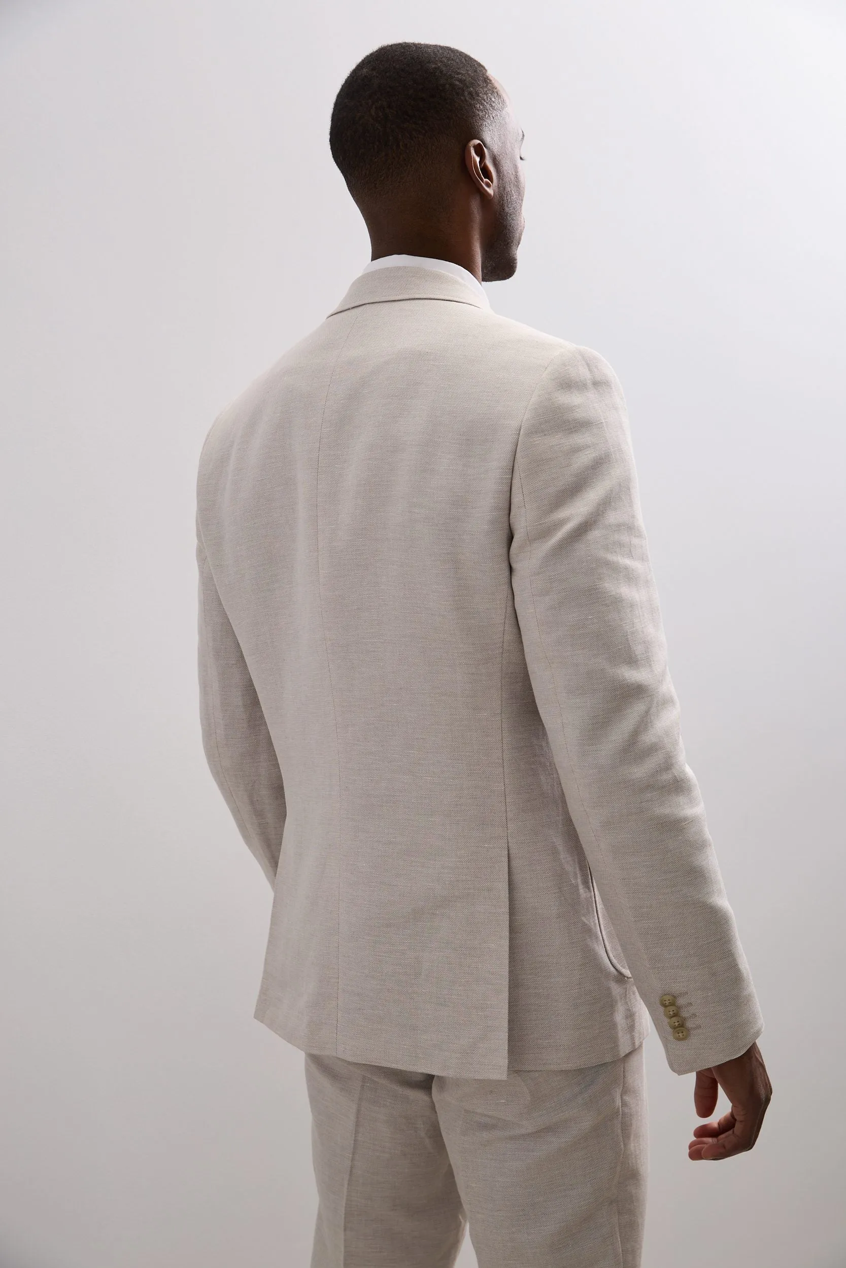 Fitted linen blazer sold by Tristan Style product image thumbnail 5