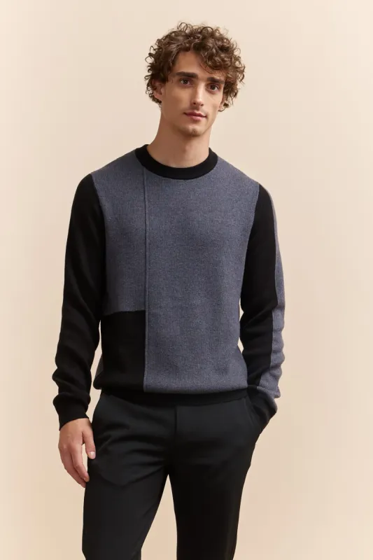 Color blocking crew neck sold by Tristan Style