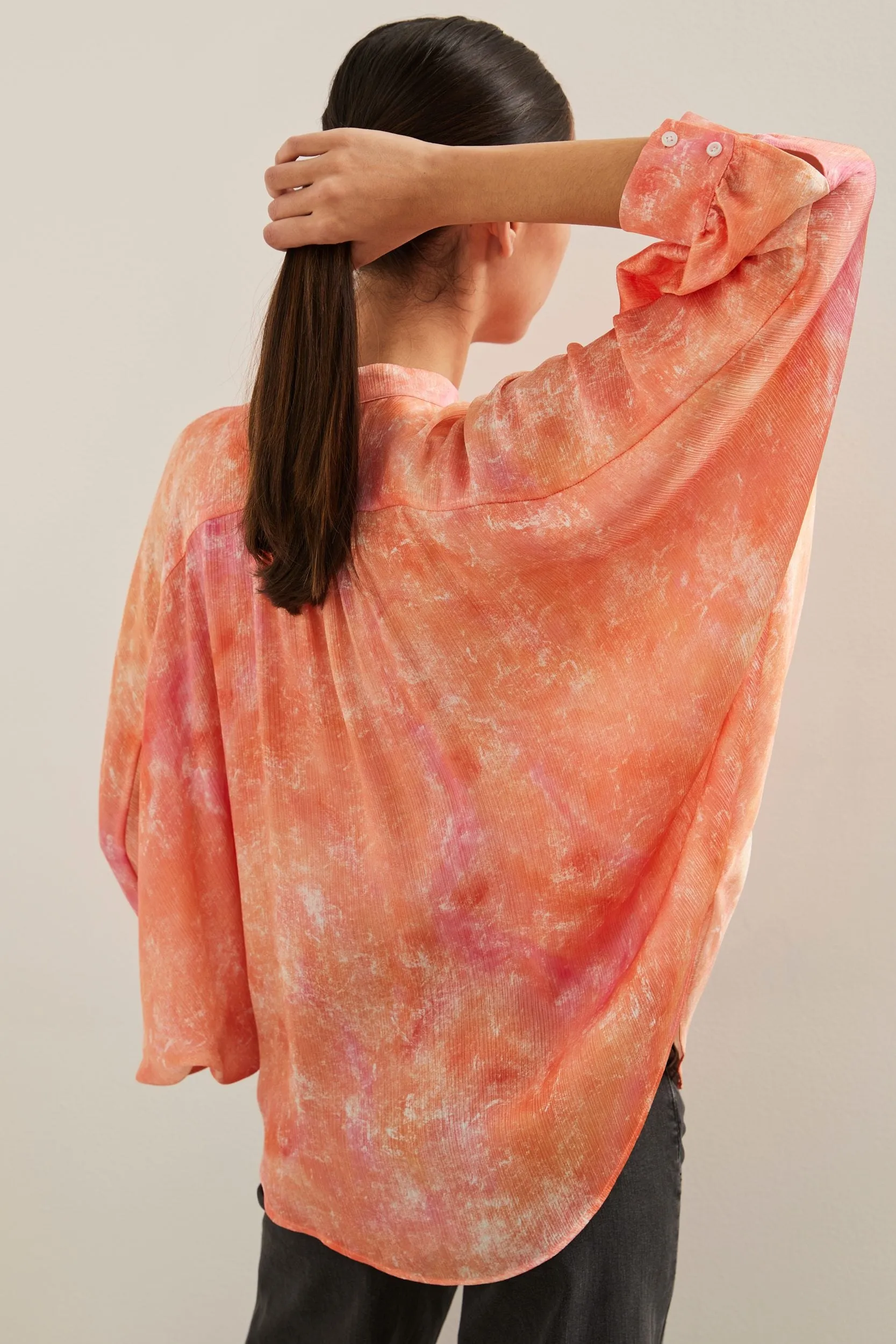 Oversized dolman blouse with puffy sleeves sold by Tristan Style product image thumbnail 3