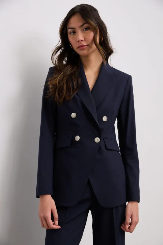 Fitted double breasted jacket sold by Tristan Style