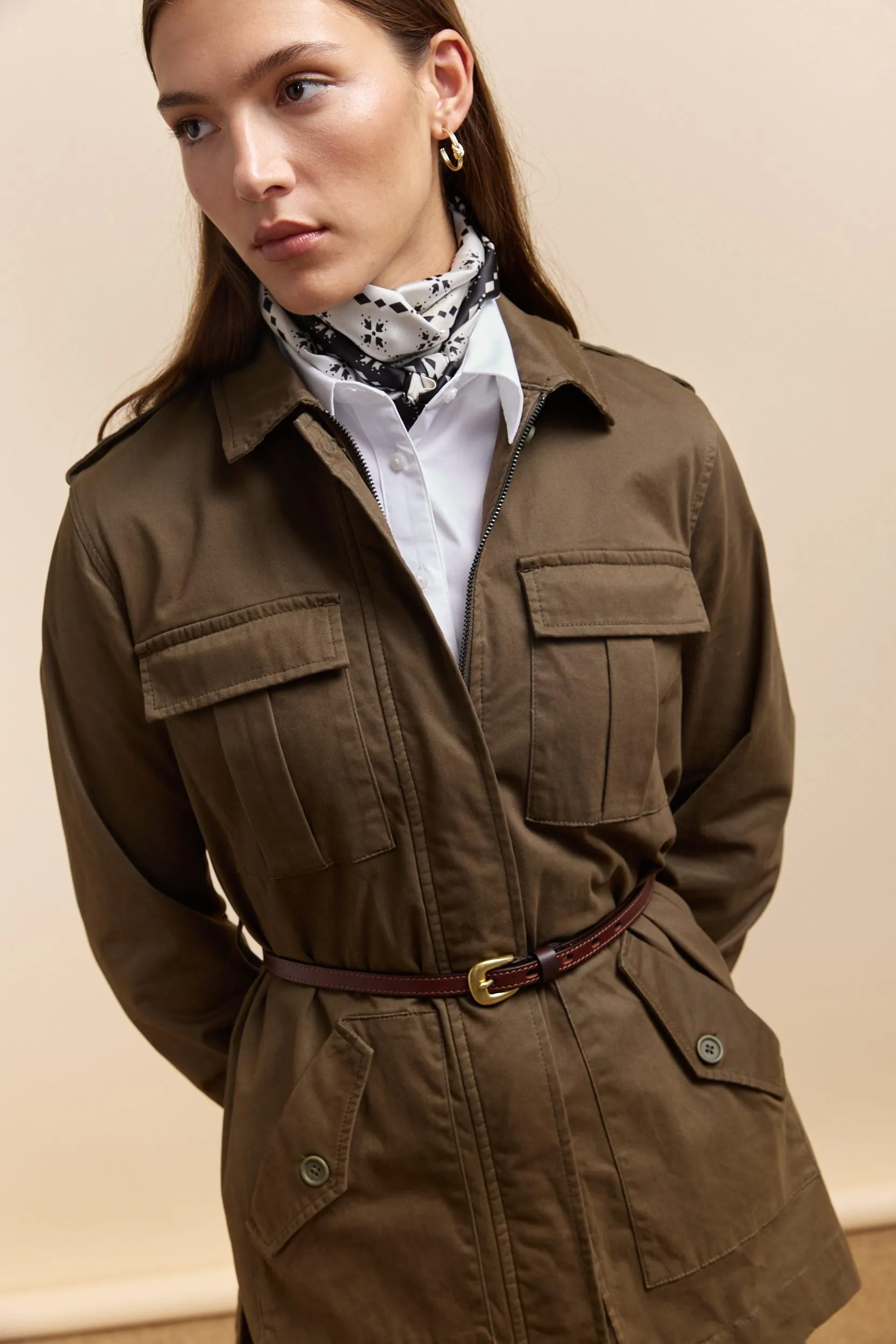 Oblong printed scarf sold by Tristan Style