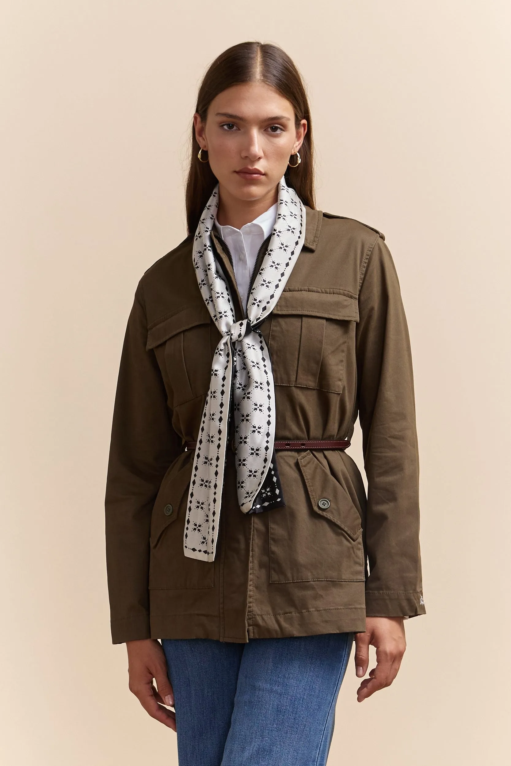 Oblong printed scarf sold by Tristan Style product image thumbnail 3