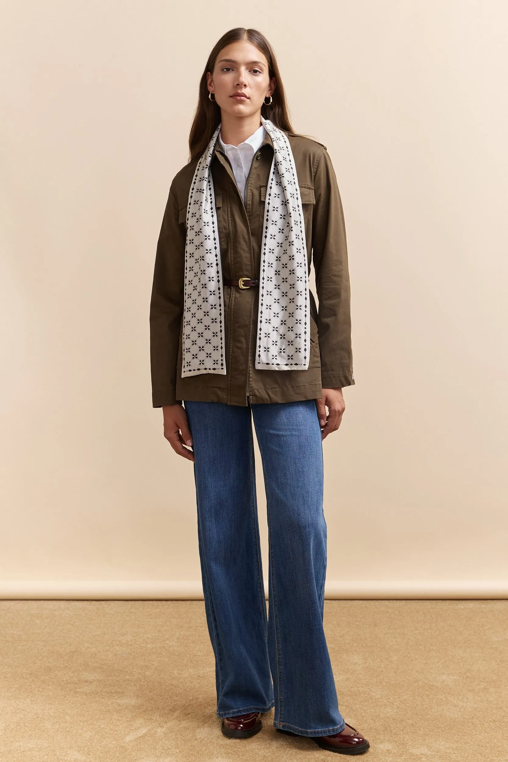 Oblong printed scarf sold by Tristan Style product image thumbnail 4