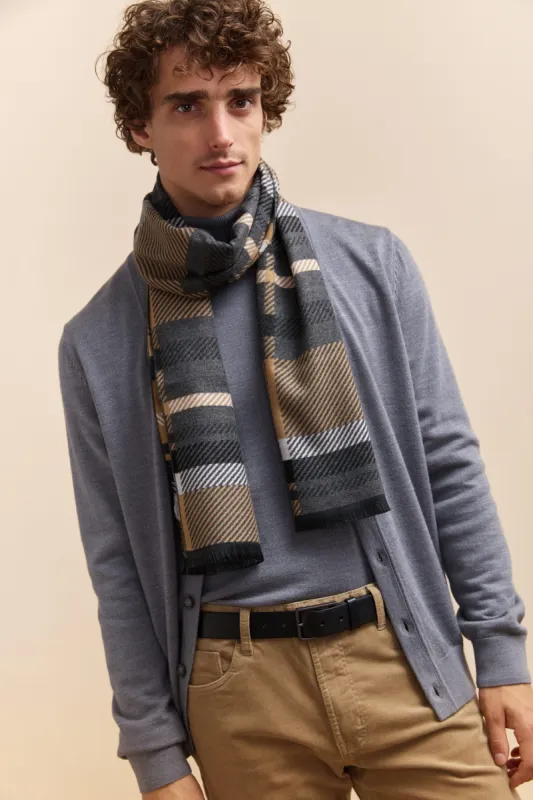 Check design brushed scarf sold by Tristan Style