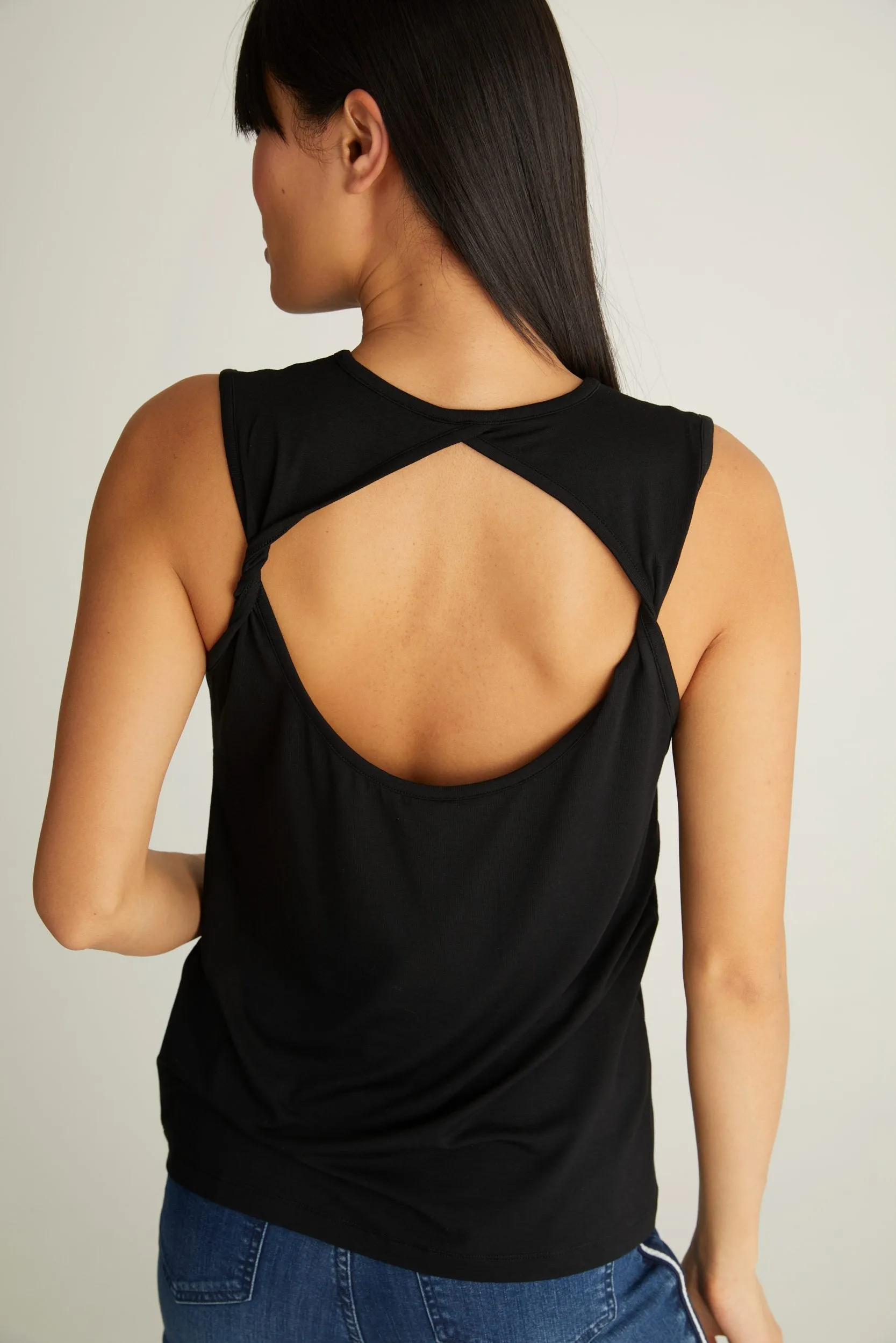 Jersey top with twisted straps sold by Tristan Style product image thumbnail 4