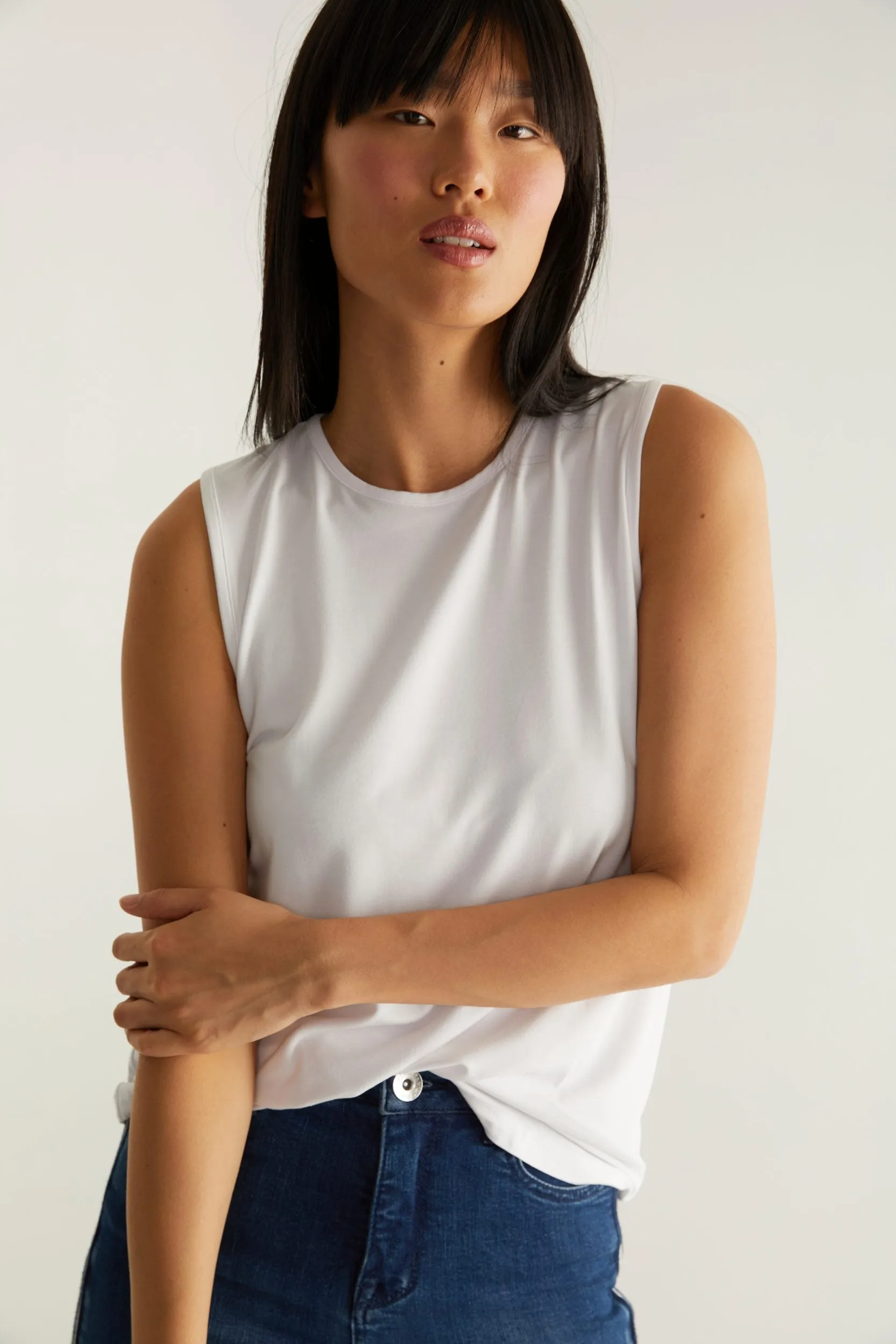 Jersey top with twisted straps sold by Tristan Style