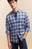 Flannel look semi-fitted check shirt sold by Tristan Style