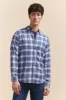 Flannel look semi-fitted check shirt sold by Tristan Style