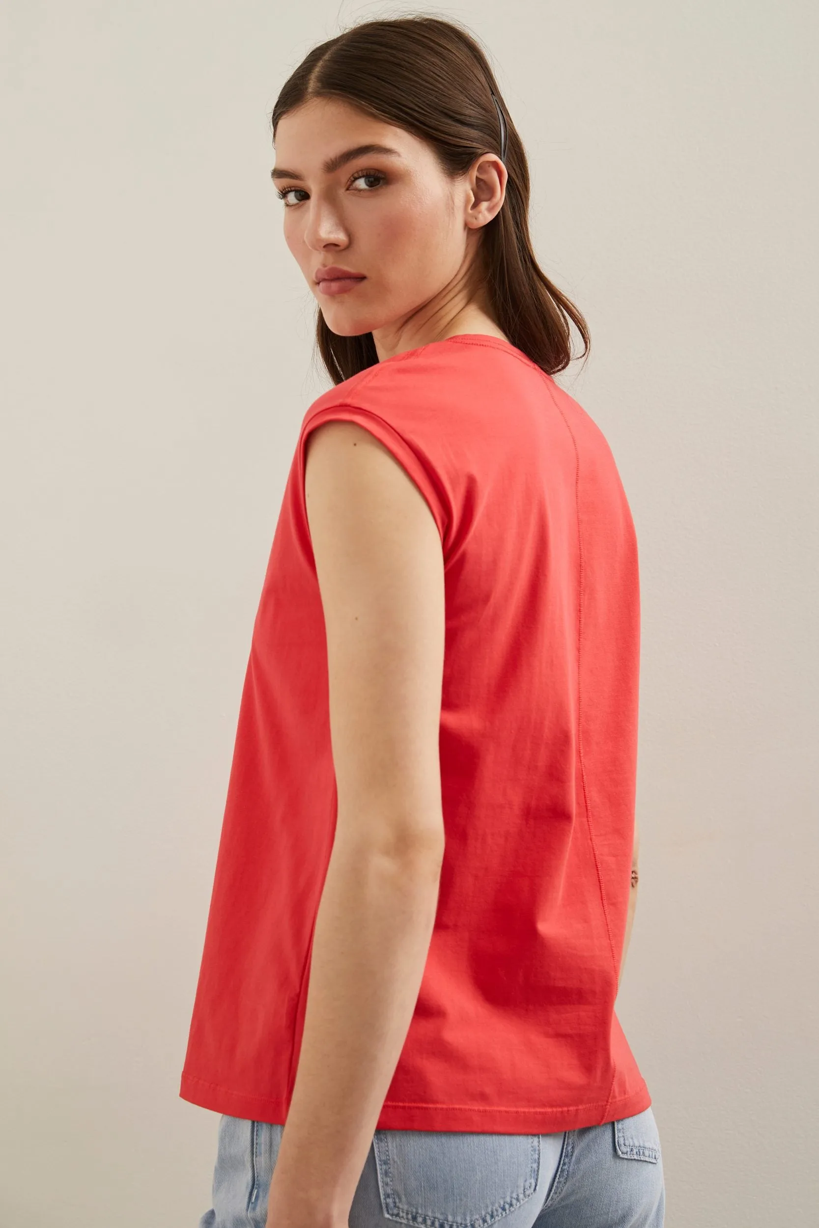 Drop shoulder V neck top sold by Tristan Style product image thumbnail 5
