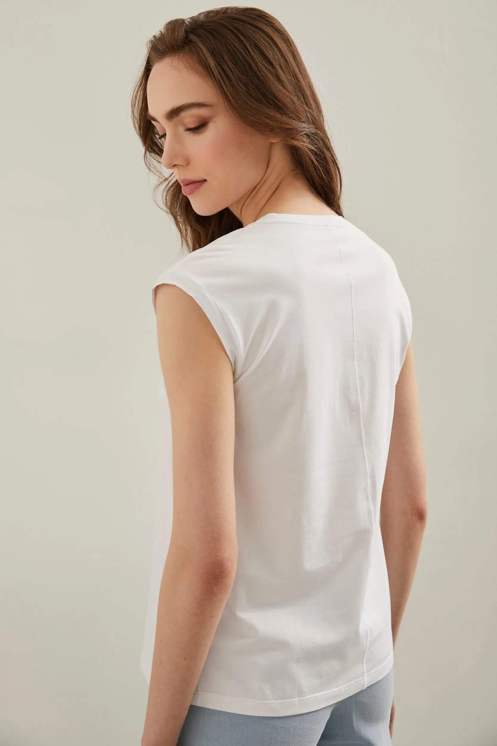 Drop shoulder V neck top sold by Tristan Style product image thumbnail 2
