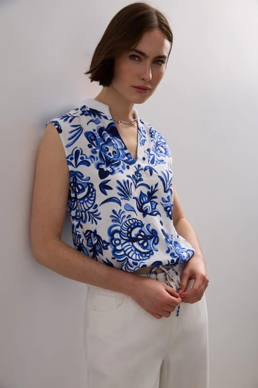 Oversized fluid shirt with drawstring sold by Tristan Style