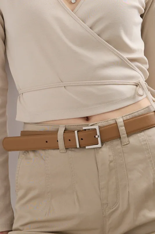 Classic belt with square buckle sold by Tristan Style